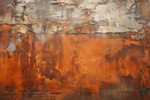Empty rusted metal sheet background texture. Generative AI.