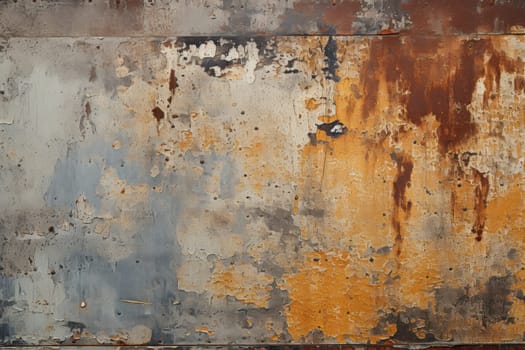 Empty rusted metal sheet background texture. Generative AI.