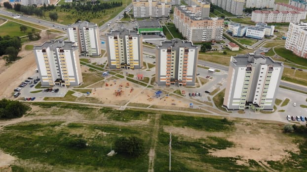 New residential apartment buildings. Aerial view