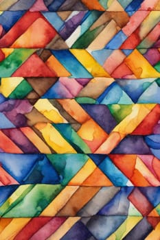 Abstract watercolor background in rainbow colors.