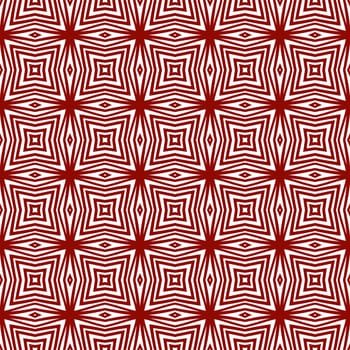 Medallion seamless pattern. Maroon symmetrical kaleidoscope background. Textile ready enchanting print, swimwear fabric, wallpaper, wrapping. Watercolor medallion seamless tile.