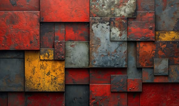 Abstract background, realistic background texture of colored rusty iron. Selective soft focus.