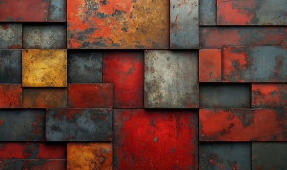 Abstract background, realistic background texture of colored rusty iron. Selective soft focus.