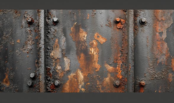 Industrial colored background with metal textures. Selective soft focus.