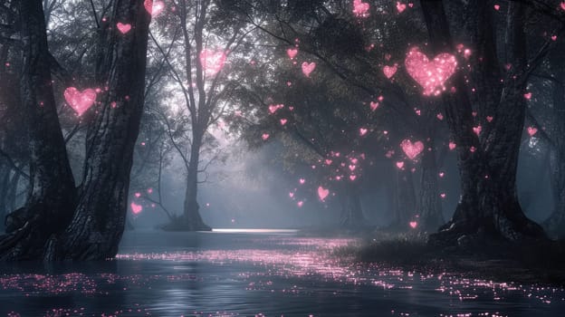 enchanted love forest in the valentines day pragma