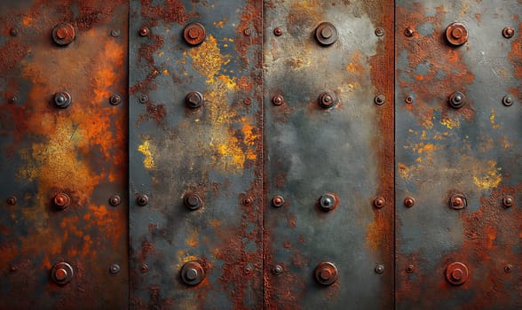 Industrial colored background with metal textures. Selective soft focus.