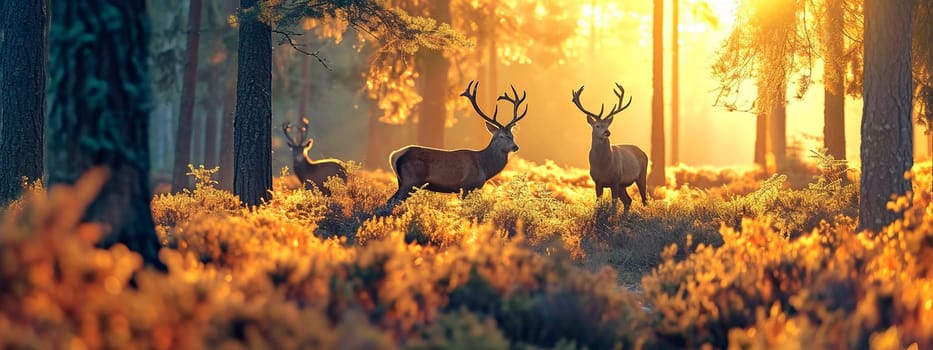 deer in the forest. Selective focus. animal.