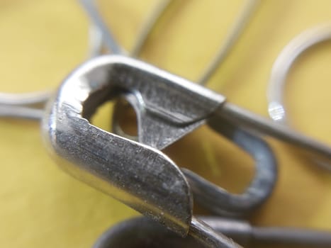Paper clips and pins for the stationery