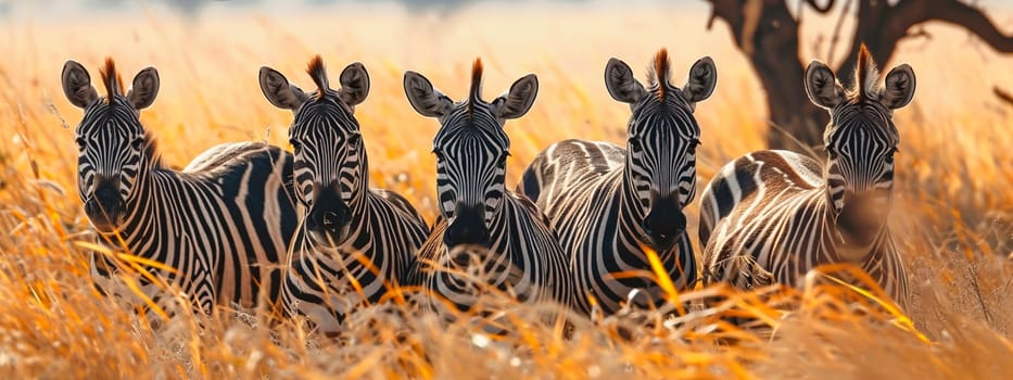 portrait of zebras in the wild. Selective focus. animal.