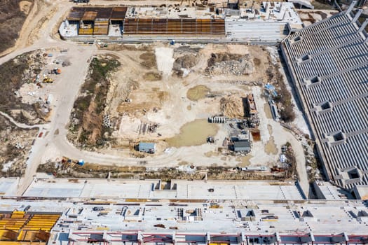 construction site. Building a new stadium.