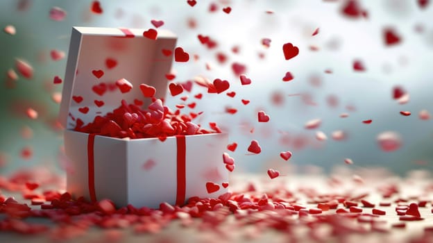 a gift box of romantic love on the valentines day pragma