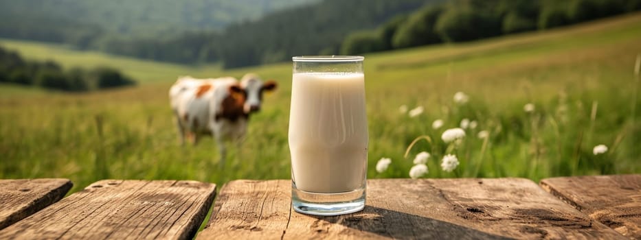 A cup of milk. selective focus. drink Generative AI,