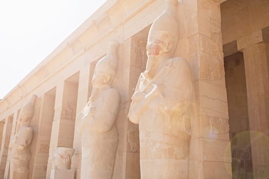 Northern colonnaded facade of the Mortuary Temple of Hatshepsut, Luxor, Egypt