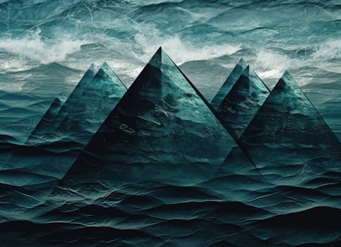 abstract ocean background with geometry shapes and water waves tide comeliness