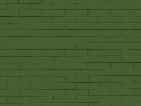 Panoramic solid old green brick wall.