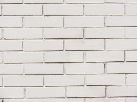 White painted old brick Wall panoramic background.