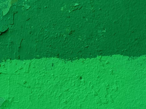 Painted two-tone texture. Abstract background from two different shades of green.