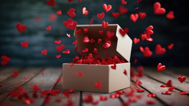 a gift box of romantic love on the valentines day pragma