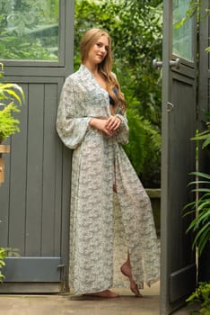 Woman wearing summer clothes on tropical resort