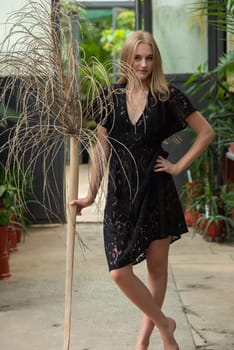 Woman wearing summer clothes on tropical resort