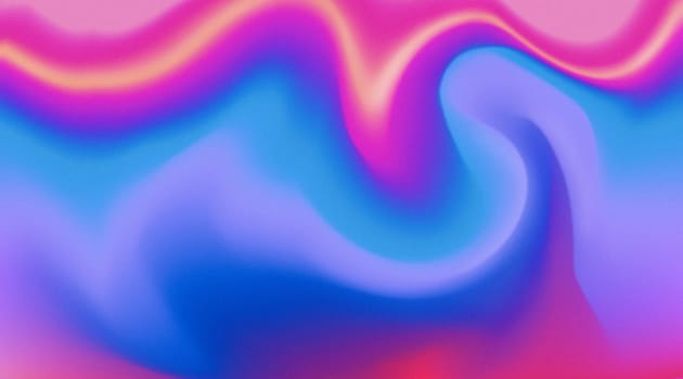 Abstract grainy background glowing pink blue purple red blurred color flow banner poster cover design, noise texture effect.