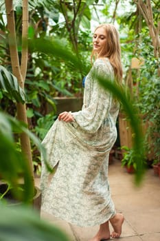 Woman wearing summer clothes on tropical resort