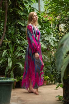 Woman wearing summer clothes on tropical resort