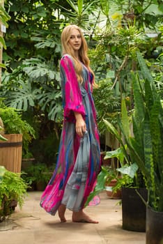 Woman wearing summer clothes on tropical resort