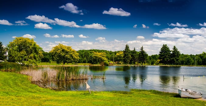 View of a Tranquil Pond During a Summer Day, Ohio