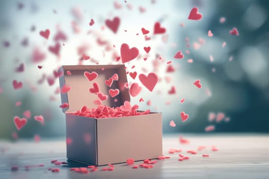 a gift box of romantic love on the valentines day pragma