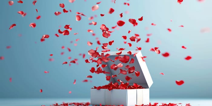 a gift box of romantic love on the valentines day pragma