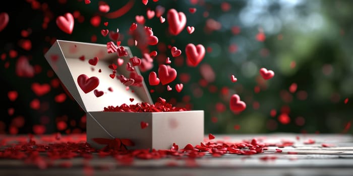 a gift box of romantic love on the valentines day pragma