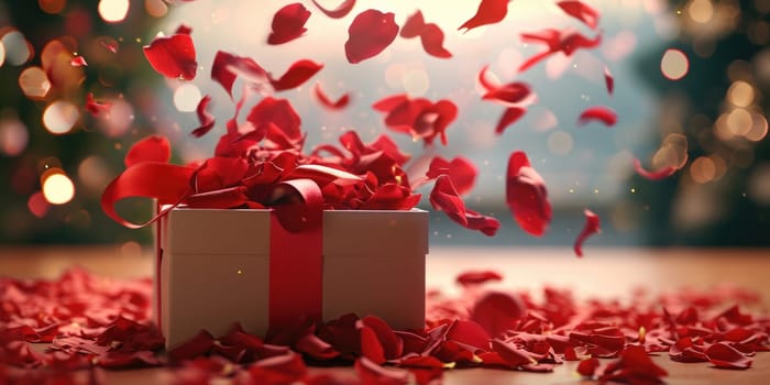 a gift box of romantic love on the valentines day pragma