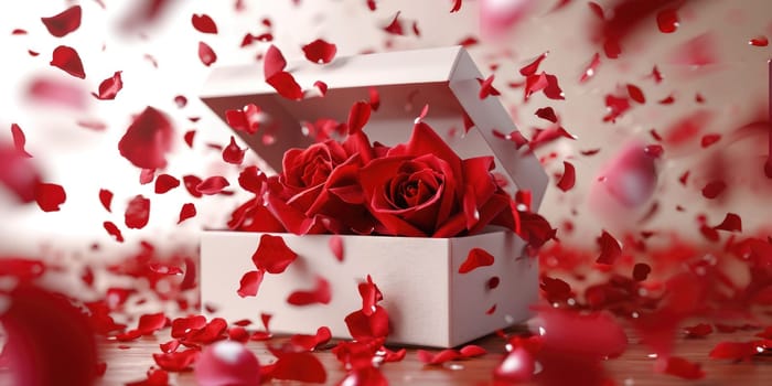 a gift box of romantic love on the valentines day pragma