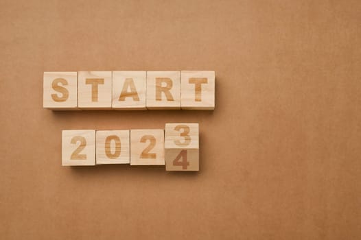 New start of the new year 2024. Goals, plan, opportunity challenge and visions concept.