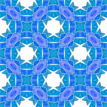 Green geometric chevron watercolor border. Blue eminent boho chic summer design. Textile ready curious print, swimwear fabric, wallpaper, wrapping. Chevron watercolor pattern.