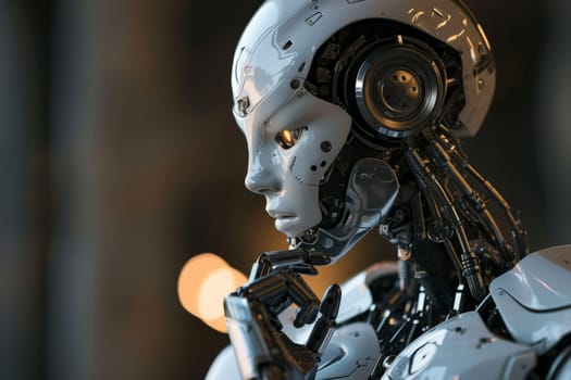 Photo of the futuristic robot with artificial intelligence