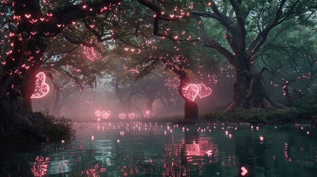 enchanted love forest in the valentines day pragma