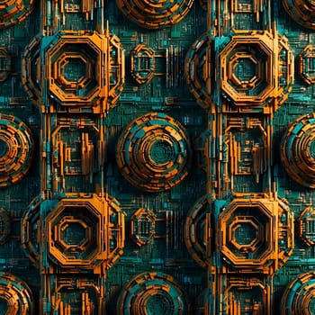 This close-up photo showcases a seamless pattern composed of circles, creating an intriguing visual design.