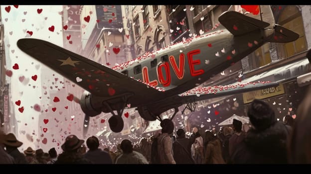 love is in the air, romantic valentines day love pragma concept , make love, not war