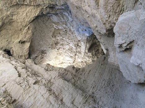 Exploring Arroyo Tapiado Mud Caves in Anza Borrego State Park. High quality photo