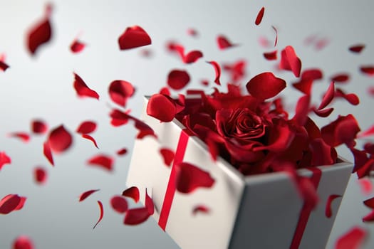 a gift box of romantic love on the valentines day pragma