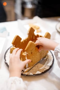 gingerbread hands master class child. High quality photo