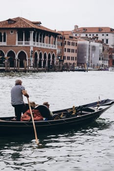 gondola Venice sea ship industry travel carriage. High quality photo