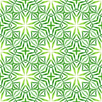 Tropical seamless pattern. Green classic boho chic summer design. Textile ready extra print, swimwear fabric, wallpaper, wrapping. Hand drawn tropical seamless border.