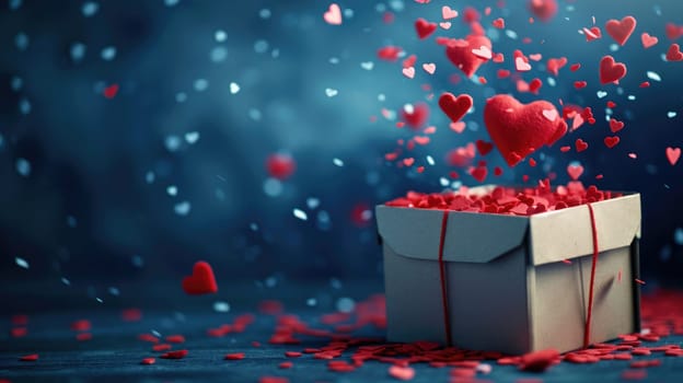 a gift box of romantic love on the valentines day pragma