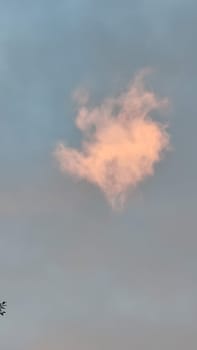 Blue pink light sky nature gray clouds whether background . High quality photo