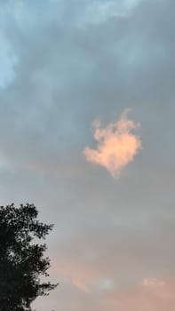 Blue pink light sky nature gray clouds whether background . High quality photo