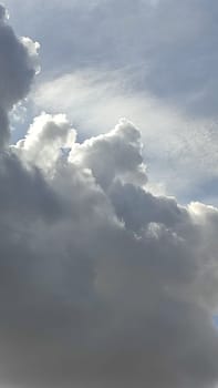Blue light sky nature white clouds whether background . High quality photo
