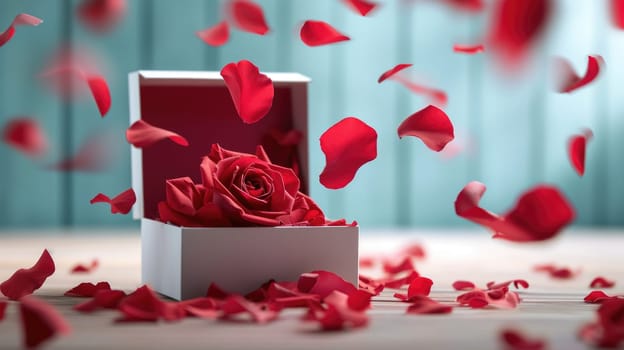 a gift box of romantic love on the valentines day pragma